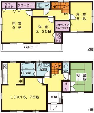 Floor plan. (25 Building), Price 33,500,000 yen, 4LDK, Land area 175.76 sq m , Building area 104.33 sq m