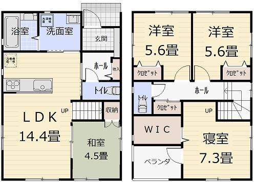 Floor plan. 27,200,000 yen, 4LDK, Land area 190.37 sq m , Building area 95.62 sq m