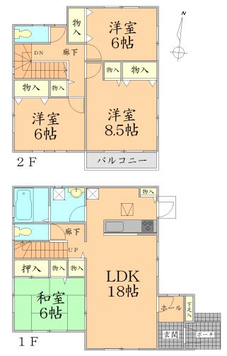 Floor plan. 25,800,000 yen, 4LDK, Land area 156.5 sq m , Building area 111.16 sq m