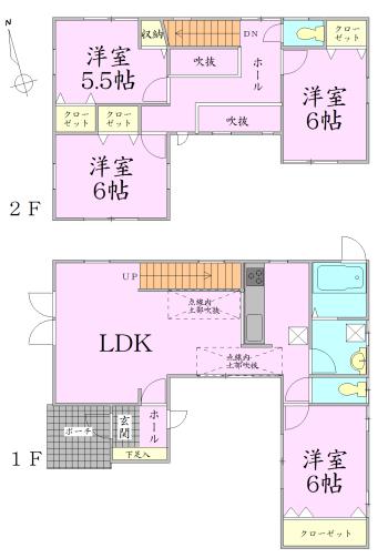 Floor plan. 28 million yen, 4LDK, Land area 210.81 sq m , Building area 102.26 sq m