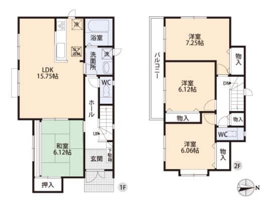 Floor plan. 19,800,000 yen, 4LDK, Land area 115.42 sq m , Building area 98.95 sq m floor plan
