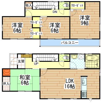 Floor plan. 50,800,000 yen, 4LDK, Land area 167.87 sq m , Building area 105.98 sq m