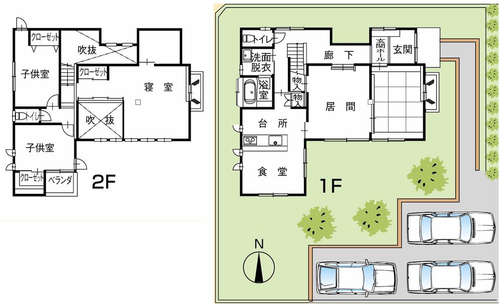 Floor plan. 39,300,000 yen, 5LDK + S (storeroom), Land area 274.63 sq m , Building area 129.5 sq m