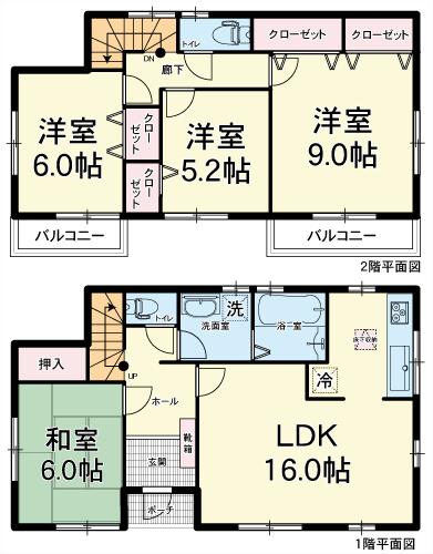 Floor plan. 26.2 million yen, 4LDK, Land area 193.07 sq m , Building area 102.67 sq m floor plan
