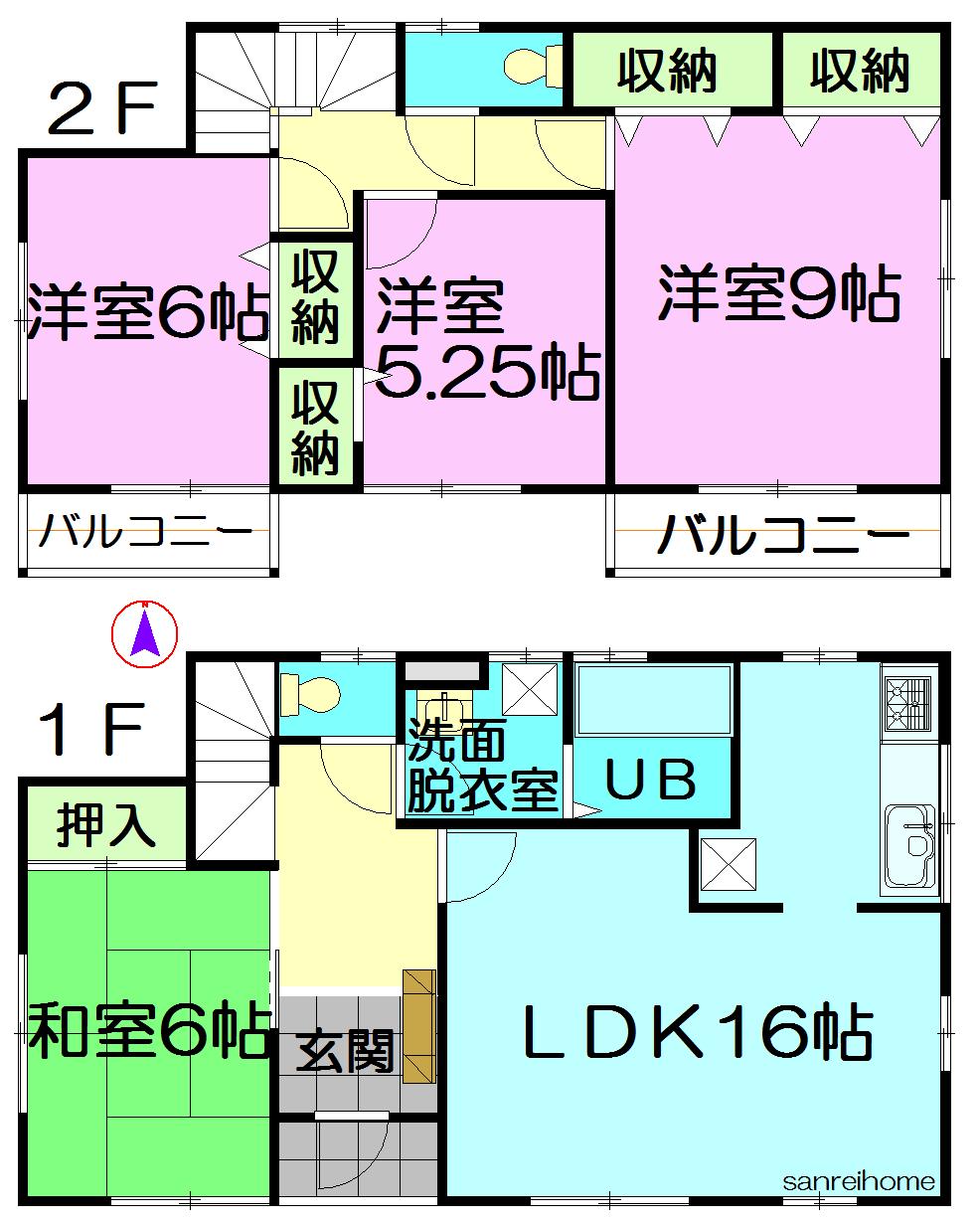 Floor plan. 26.2 million yen, 4LDK, Land area 193.07 sq m , Building area 102.67 sq m
