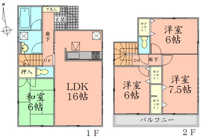 Floor plan. 27,900,000 yen, 4LDK, Land area 162.24 sq m , Building area 93.15 sq m