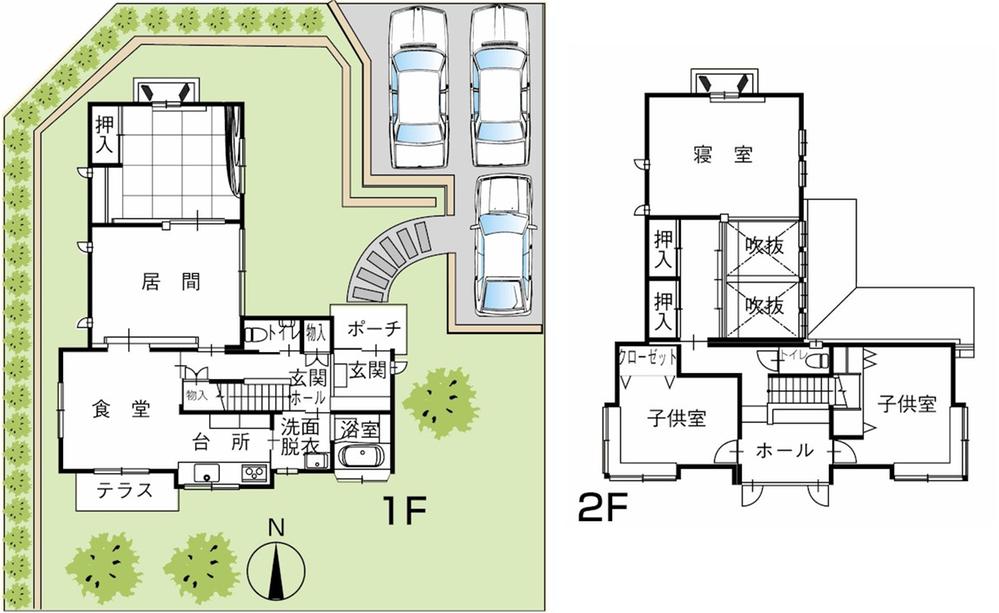 Floor plan. 41,800,000 yen, 5LDK + S (storeroom), Land area 290.83 sq m , Building area 137.25 sq m
