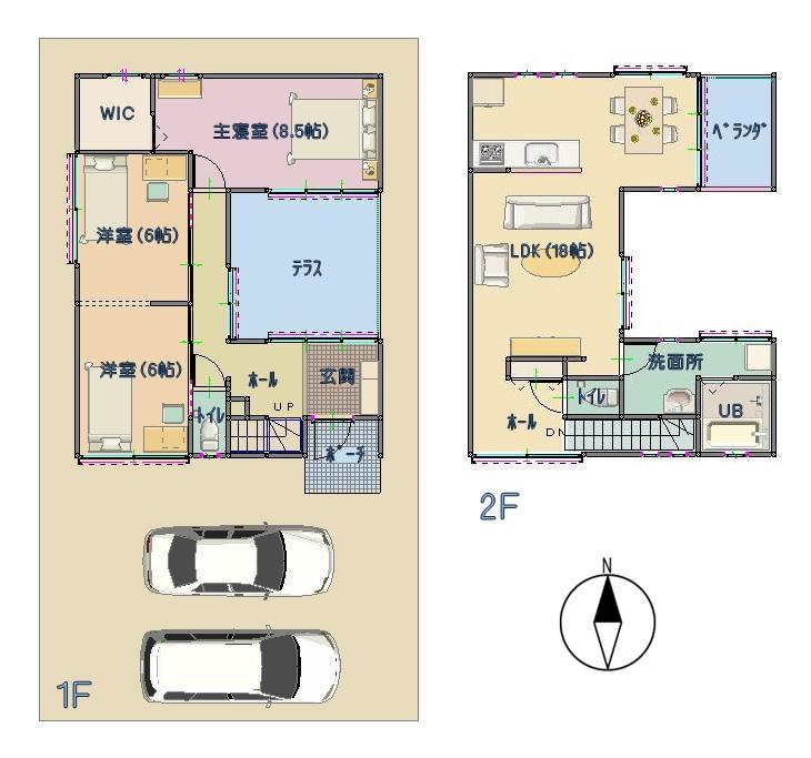 Floor plan. 19.2 million yen, 3LDK, Land area 196.59 sq m , Building area 99.36 sq m