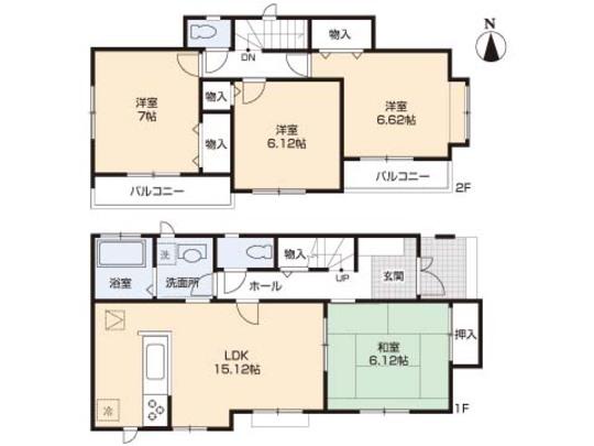 Floor plan. 20,600,000 yen, 4LDK, Land area 115.42 sq m , Building area 97.3 sq m floor plan