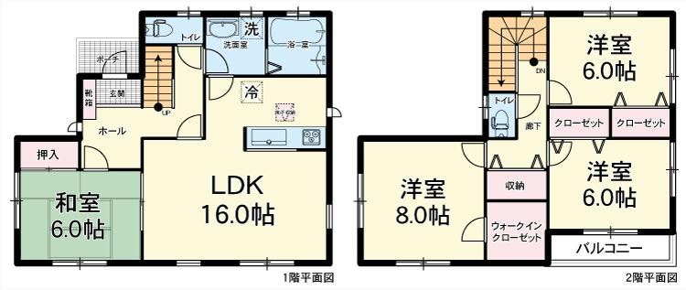Floor plan. (3 Building), Price 28.8 million yen, 4LDK, Land area 291.75 sq m , Building area 105.99 sq m