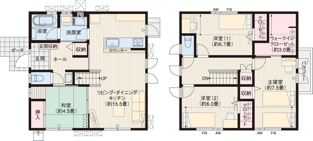 Floor plan. Price TBD , 4LDK, Land area 173.63 sq m , Building area 105.98 sq m