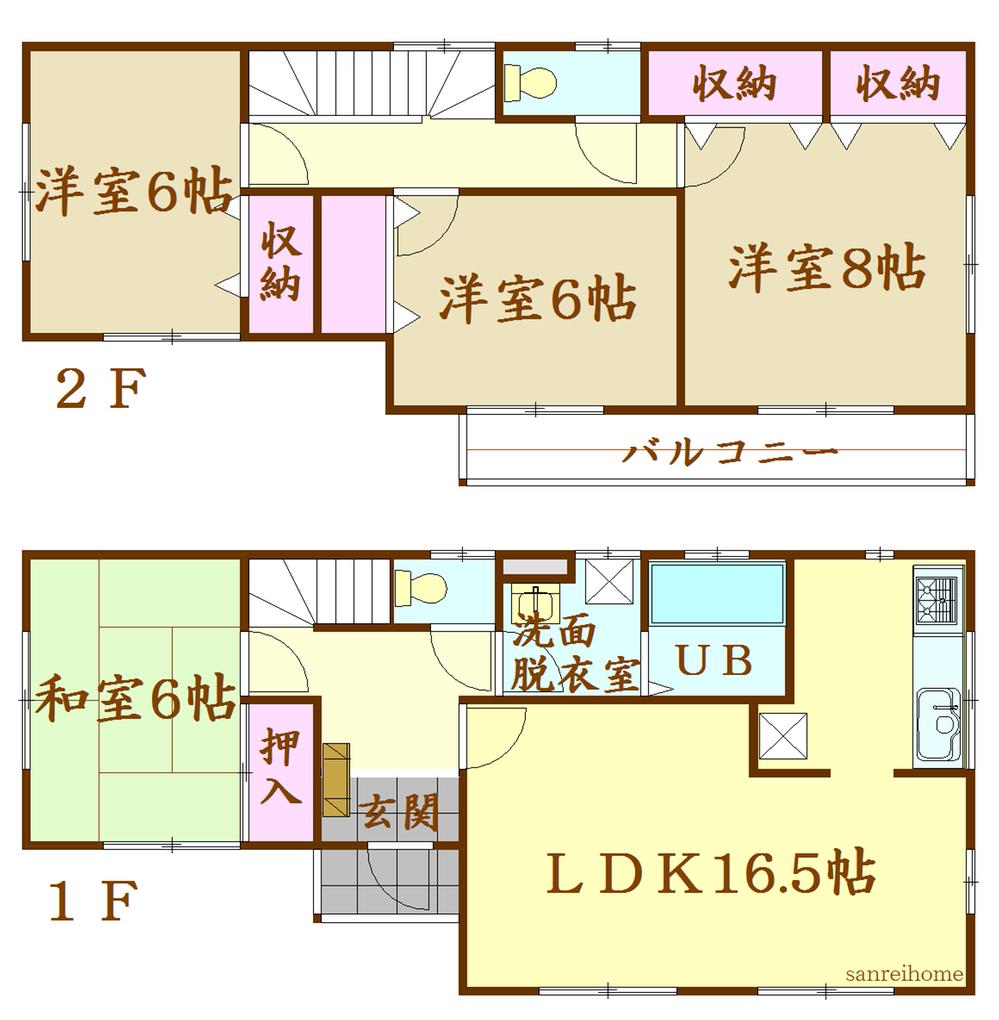 Floor plan. (19 Building), Price 34 million yen, 4LDK, Land area 175.35 sq m , Building area 105.99 sq m