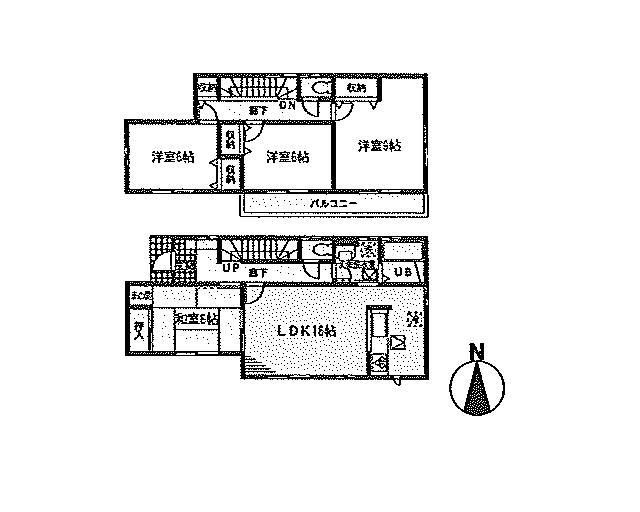 Floor plan. (Building 2), Price 28.8 million yen, 4LDK, Land area 292.1 sq m , Building area 105.98 sq m