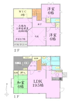 Floor plan. 29,900,000 yen, 4LDK + S (storeroom), Land area 229 sq m , Building area 123.79 sq m
