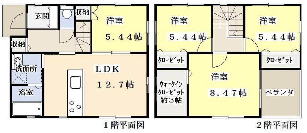 Floor plan. 27.5 million yen, 4LDK, Land area 204.64 sq m , Building area 97 sq m