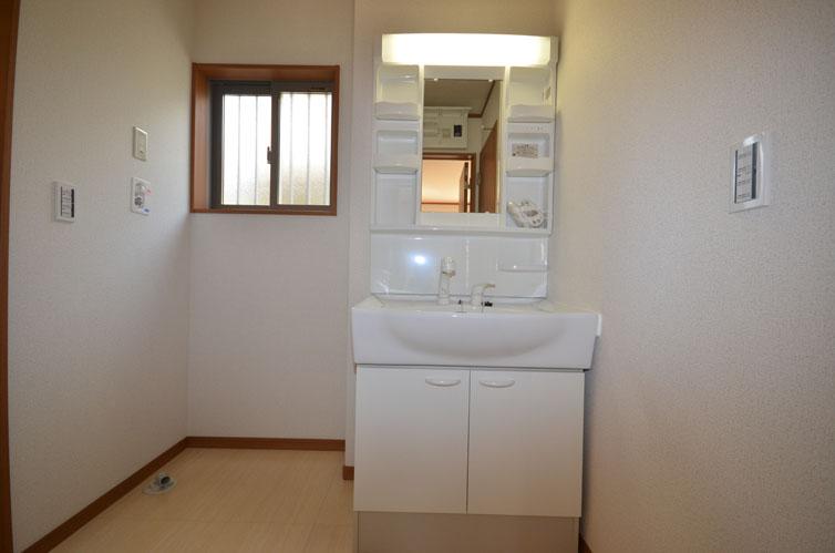 Wash basin, toilet. Example of construction