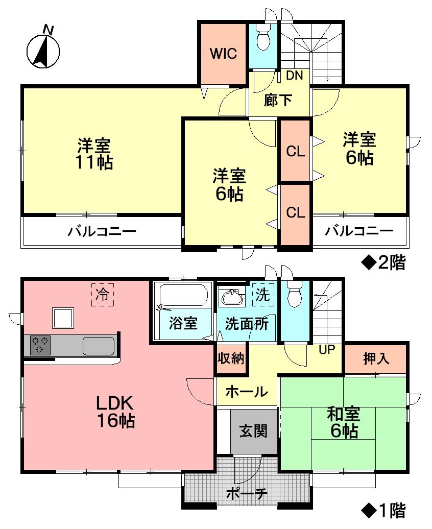 Floor plan. 24,800,000 yen, 4LDK + S (storeroom), Land area 235.77 sq m , Building area 105.99 sq m