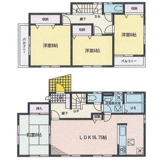 Floor plan. (Building 2), Price 30.5 million yen, 4LDK, Land area 151.7 sq m , Building area 105.16 sq m