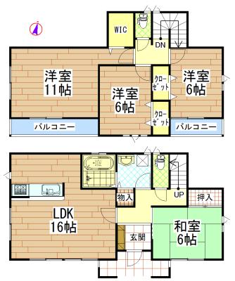 Floor plan. 24,800,000 yen, 4LDK, Land area 235.77 sq m , Building area 105.99 sq m
