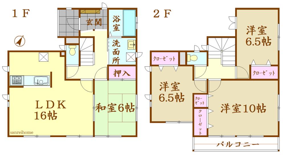 Floor plan. 25,800,000 yen, 4LDK, Land area 151.4 sq m , Building area 106.82 sq m