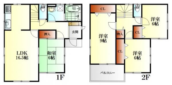 Floor plan. 28 million yen, 4LDK, Land area 215.03 sq m , Building area 105.99 sq m