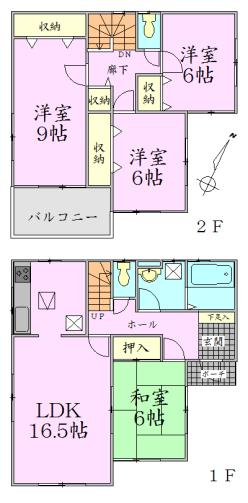 Floor plan. 28 million yen, 4LDK, Land area 199.94 sq m , Building area 105.99 sq m