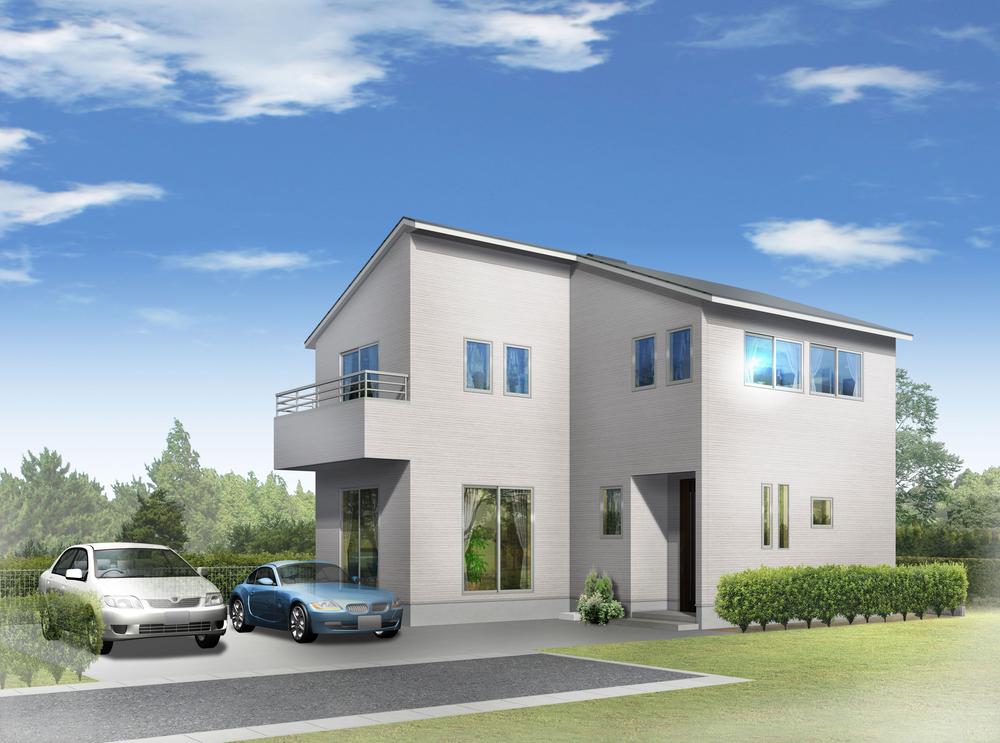 Rendering (appearance). (Building 2) Rendering Living stairs ・ Drilling kotatsu ・ Providing a housing to each room in the feature housework storage, The 10 Pledge of Western-style has excellent storage capacity there is a WIC.