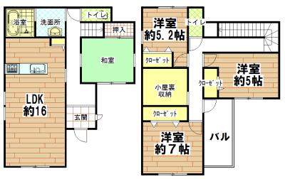 Floor plan. 29,800,000 yen, 4LDK+S, Land area 207.35 sq m , Building area 102.88 sq m