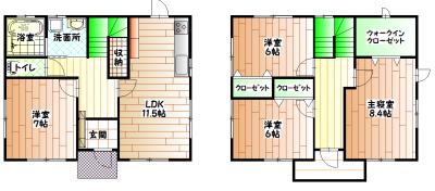 Floor plan. 29,800,000 yen, 4LDK+S, Land area 206.83 sq m , Building area 102.88 sq m