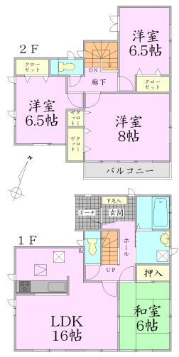 Floor plan. 25,800,000 yen, 4LDK, Land area 151.4 sq m , Building area 106.82 sq m