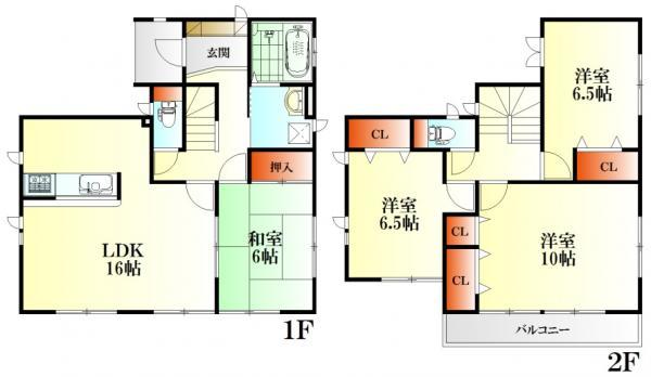 Floor plan. 25,800,000 yen, 4LDK, Land area 151.4 sq m , Building area 106.82 sq m