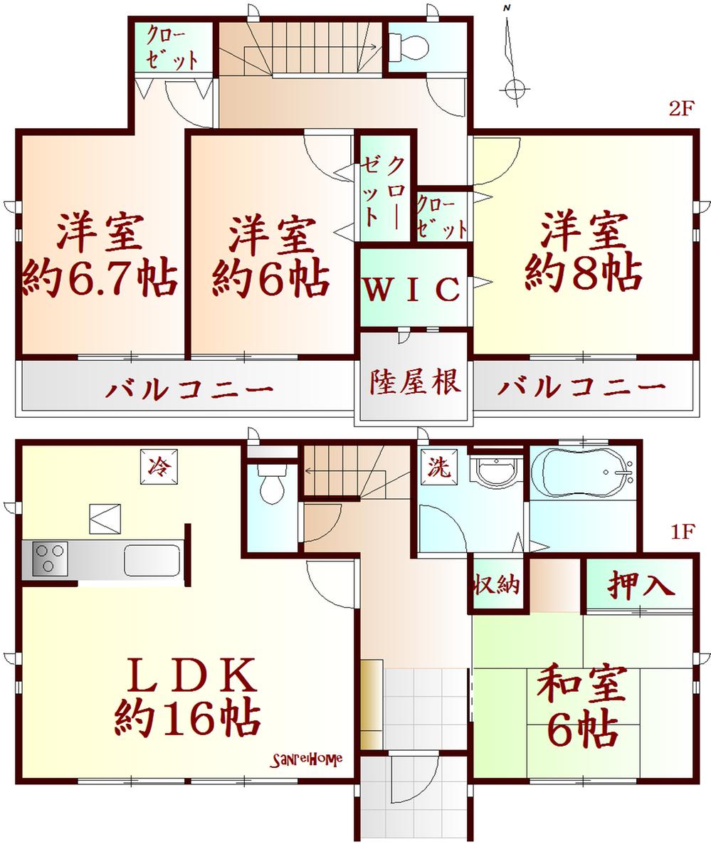Floor plan. Tohoku Line "Taishido" 950m to the station