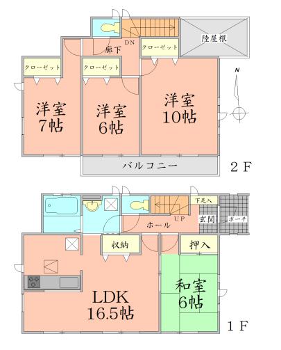 Floor plan. 36,800,000 yen, 4LDK, Land area 150.46 sq m , Building area 106.41 sq m