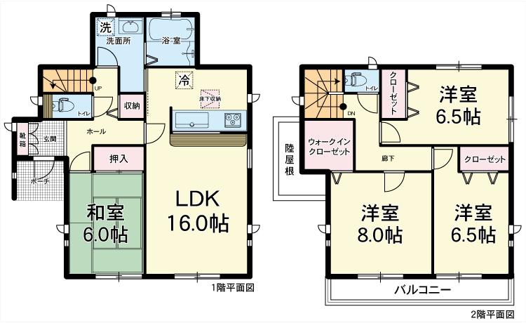 Floor plan. (4 Building), Price 39,800,000 yen, 4LDK, Land area 139.47 sq m , Building area 106.81 sq m