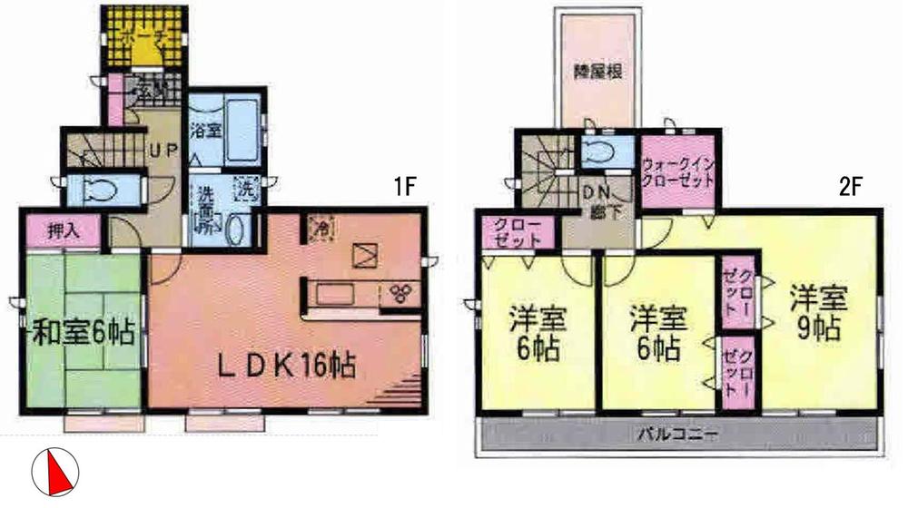 Floor plan. 22,800,000 yen, 4LDK, Land area 177.8 sq m , Building area 103.5 sq m
