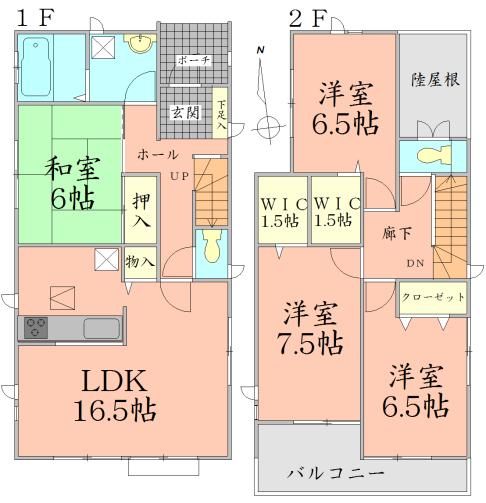 Floor plan. 23.8 million yen, 4LDK + 2S (storeroom), Land area 178.65 sq m , Building area 105.98 sq m