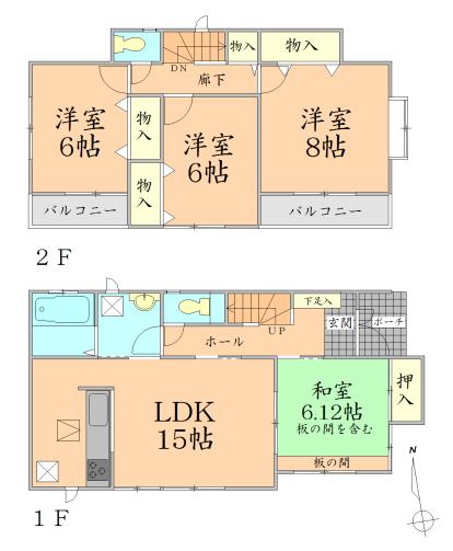 Floor plan. 22,900,000 yen, 4LDK, Land area 165.37 sq m , Building area 99.15 sq m