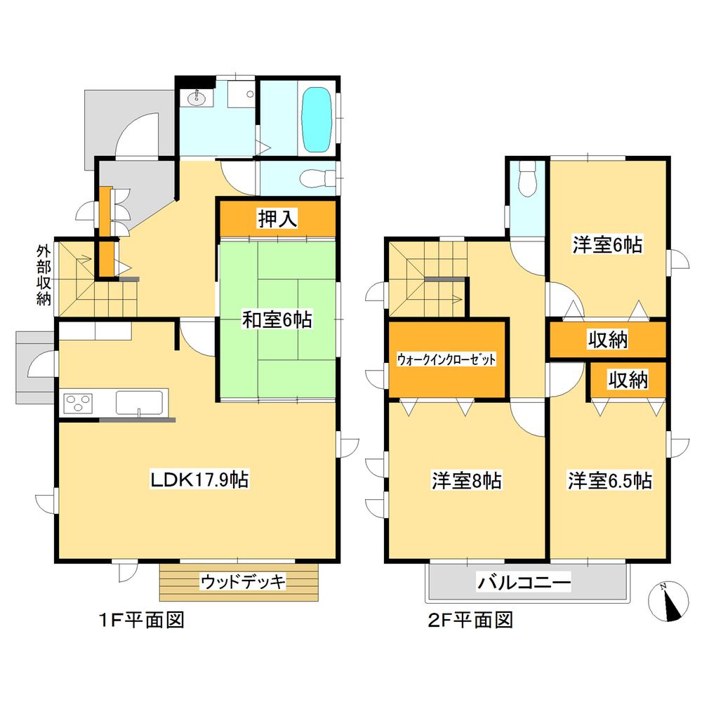 Floor plan. (1 Building), Price 33,800,000 yen, 4LDK, Land area 199.32 sq m , Building area 115.92 sq m