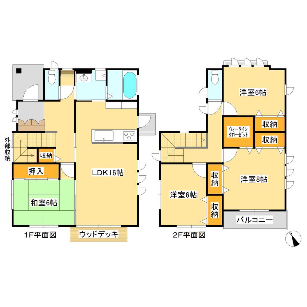 Floor plan. (Building 2), Price 33,800,000 yen, 4LDK, Land area 198.88 sq m , Building area 115.65 sq m