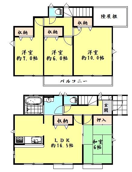 Floor plan. 36,800,000 yen, 4LDK, Land area 150.46 sq m , Building area 106.41 sq m