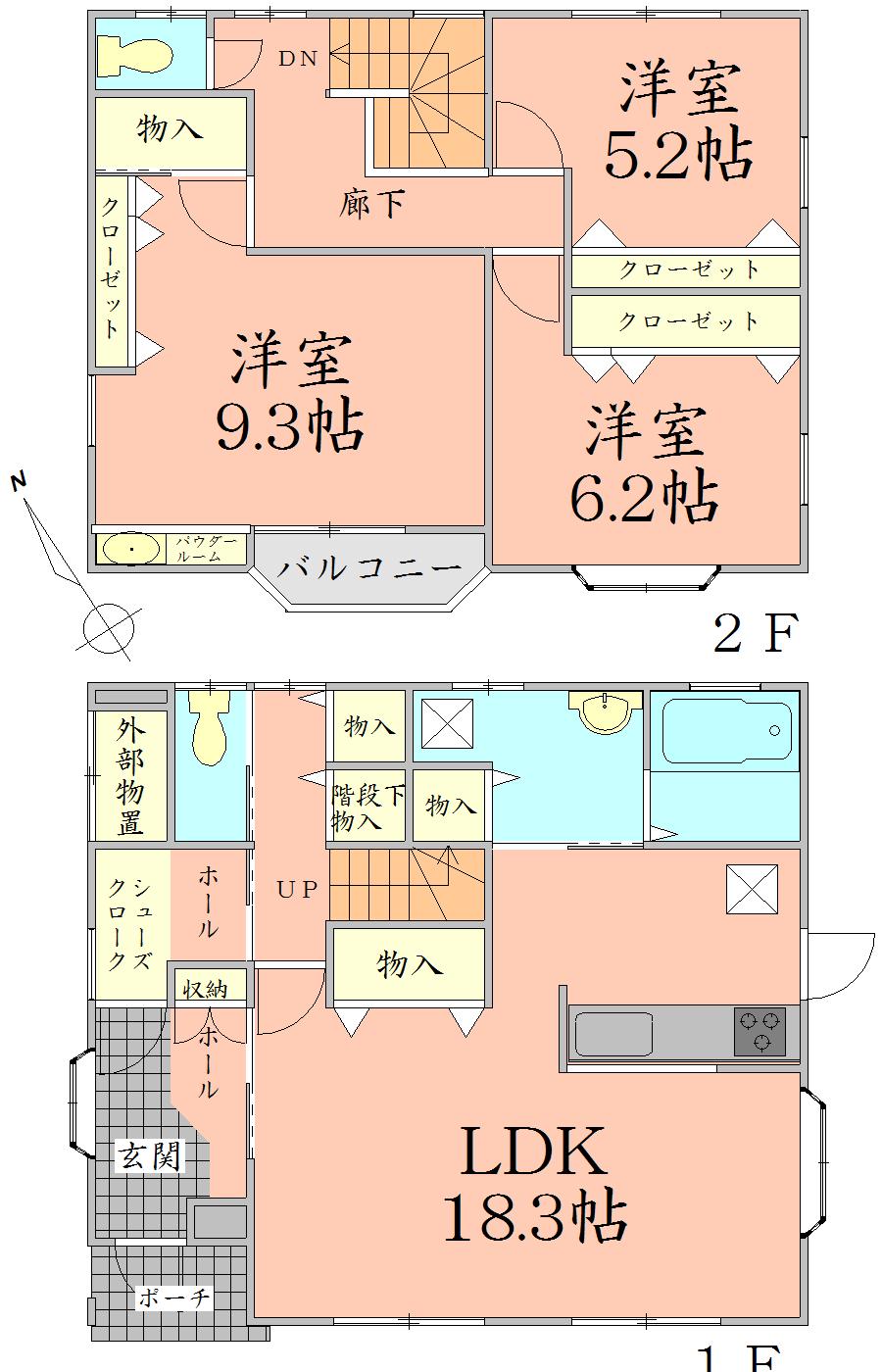Floor plan. 35 million yen, 3LDK, Land area 180.75 sq m , Building area 108.05 sq m
