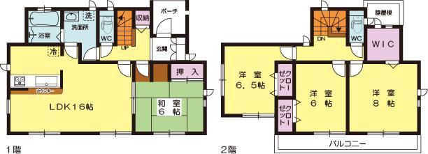 Floor plan. (3 Building), Price 28.8 million yen, 4LDK, Land area 200.77 sq m , Building area 105.98 sq m