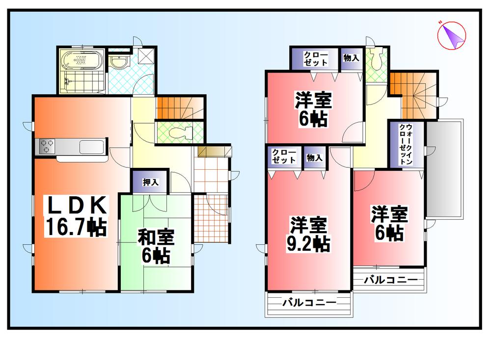 Floor plan. 38,800,000 yen, 4LDK, Land area 152.09 sq m , Building area 105.99 sq m