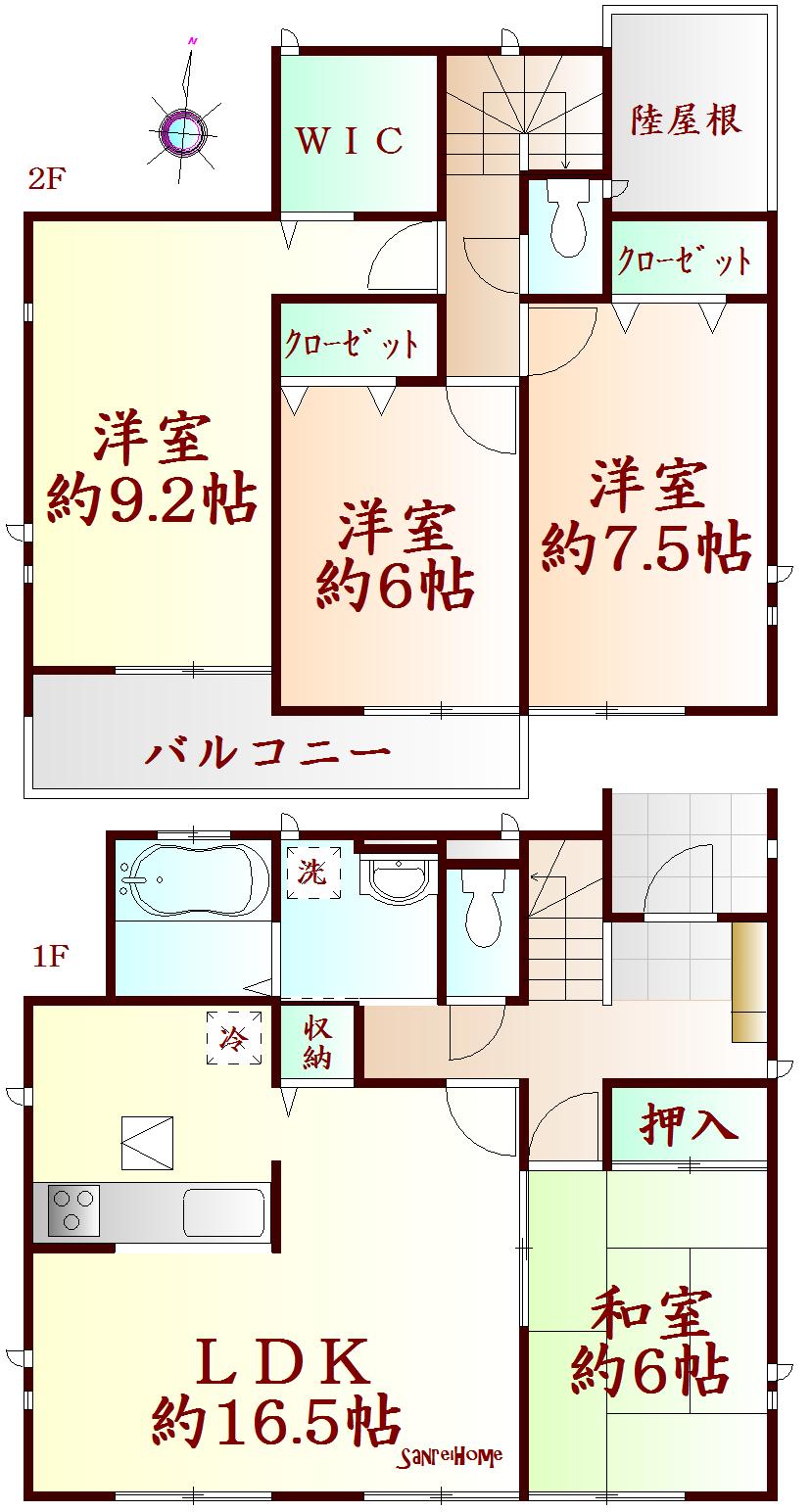 Floor plan. 1200m to Sendai Municipal Koriyama Elementary School
