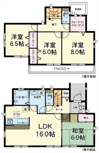 Floor plan. (3 Building), Price 28.8 million yen, 4LDK+S, Land area 200.77 sq m , Building area 105.98 sq m