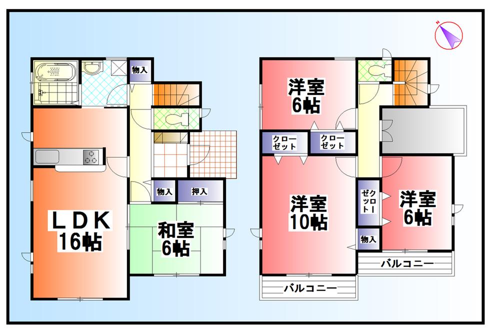 Floor plan. 39,800,000 yen, 4LDK, Land area 132.26 sq m , Building area 105.99 sq m