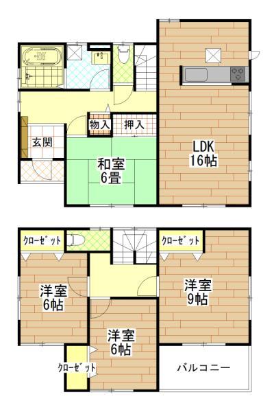 Floor plan. 33,500,000 yen, 4LDK, Land area 169.37 sq m , Building area 105.98 sq m