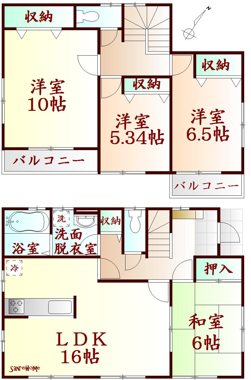 Floor plan. 1120m to Sendai Municipal Fukurobara Elementary School
