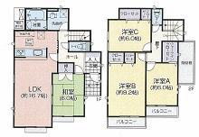 Floor plan. 38,800,000 yen, 4LDK, Land area 152.09 sq m , Building area 105.99 sq m