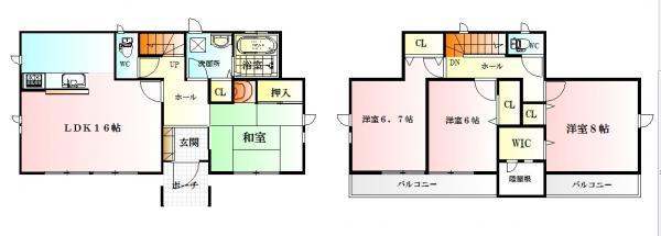 Floor plan. 39,800,000 yen, 4LDK, Land area 150.47 sq m , Building area 105.98 sq m